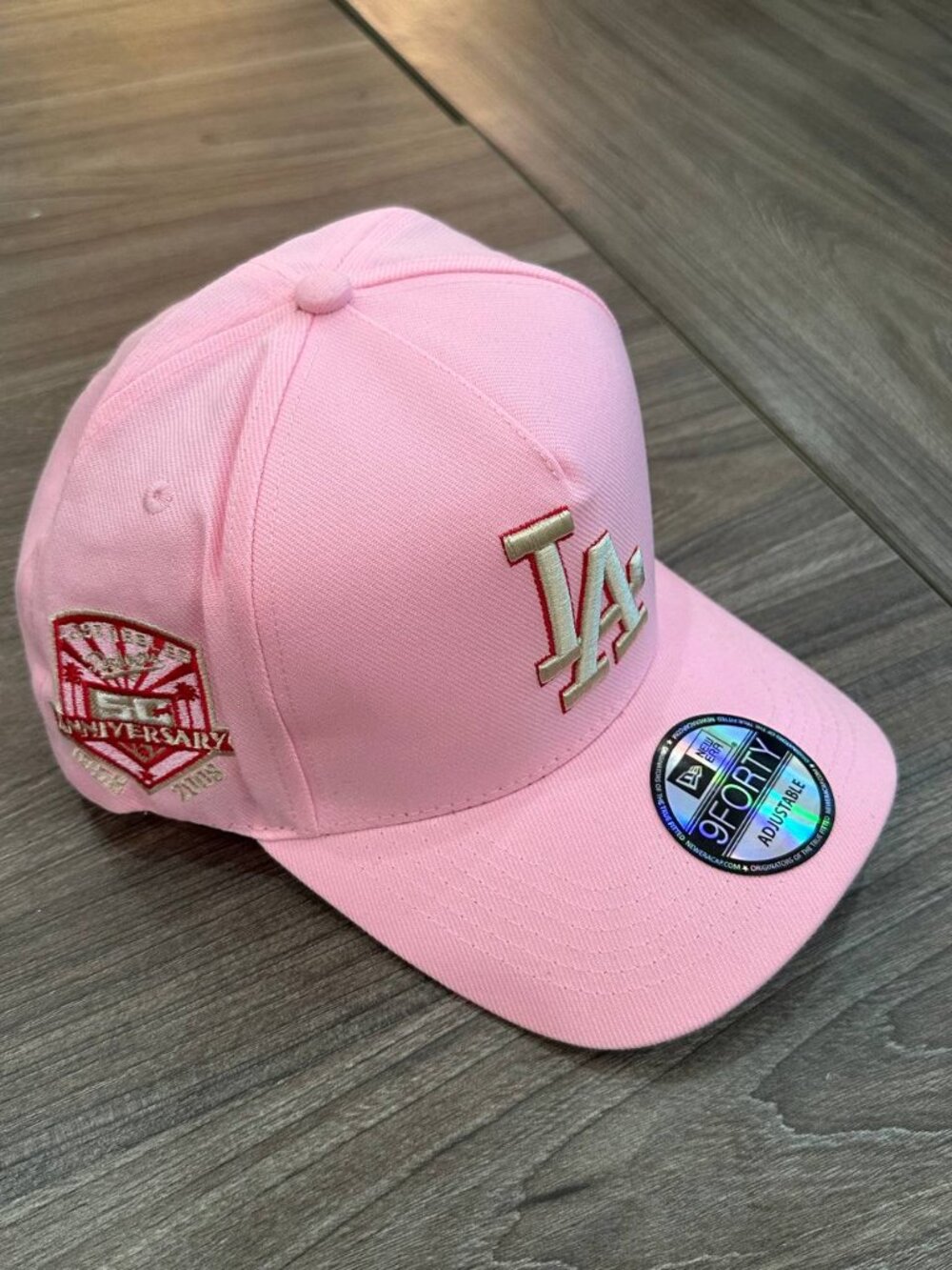 NWT New Era LA Dodgers Pink 9FORTY Adjustable Baseball Cap Hat - Picture 3 of 5